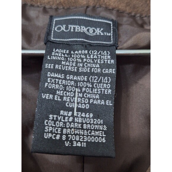 Vintage 90s Leather Suede Patchwork Vest Womens Sz Large Western Grunge Boho - Picture 7 of 10